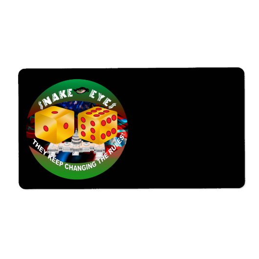 Dice-veranderende regels 1R Etiket (Voorkant)