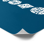 Dice w20 w12 w8 RPG-tabel top game geometrie rol Poster (Hoek)