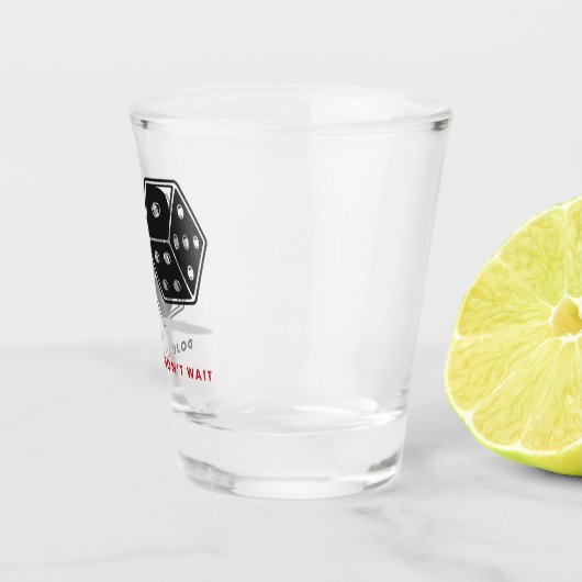 Dice Wacht niet op schitterend glas (Rechts)