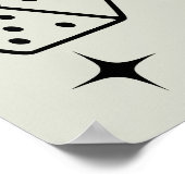 Dice Wall Art, Geluksgevoel Poster, Dice Print (Hoek)