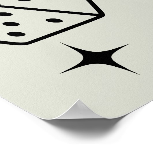 Dice Wall Art, Geluksgevoel Poster, Dice Print (Hoek)