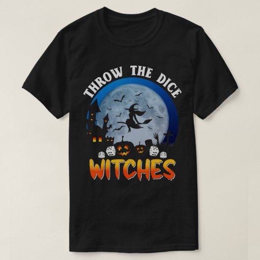 Dice Witches Bunco Party Funny Halloween T-shirt (Design voorkant)