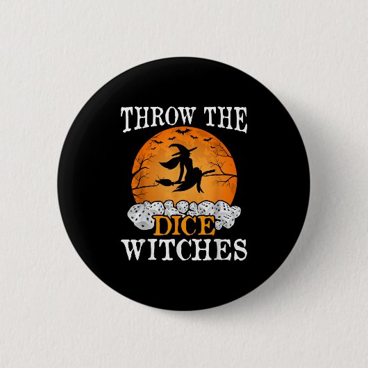 Dice Witches Bunco Ronde Button 5,7 Cm (Voorkant)