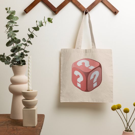 Dice with Vraag Marks Canvas tas