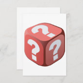 Dice with Vraag Marks Uitnodiging (Voorkant / Achterkant)