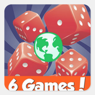 Dice World Stickers! Vierkante Sticker