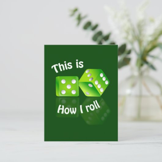 Dices-briefkaart Briefkaart (Staand voorkant)