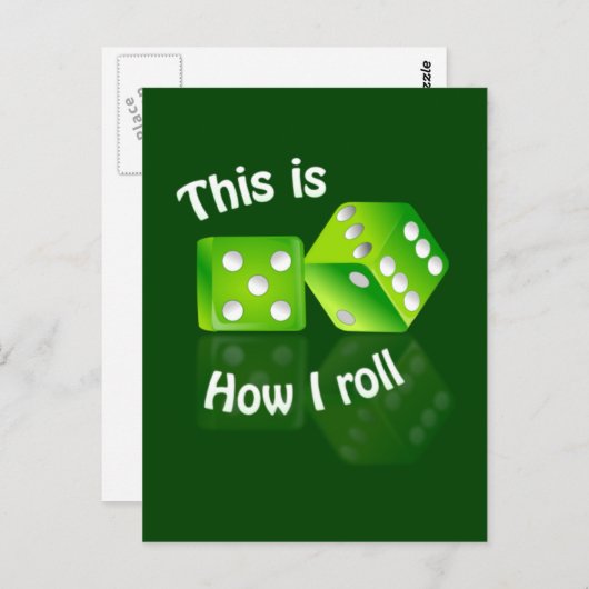 Dices-briefkaart Briefkaart (Voorkant / Achterkant)