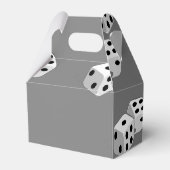 Dices op grijs patroon bedankdoosjes (Achterkant)