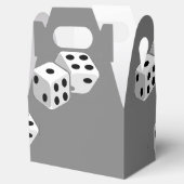 Dices op grijs patroon bedankdoosjes (Geopend)