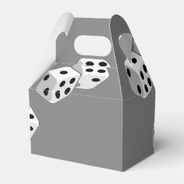 Dices op grijs patroon bedankdoosjes