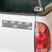 Dices op grijs patroon bumpersticker (Op Truck)