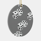 Dices op grijs patroon keramisch ornament (Rechts)