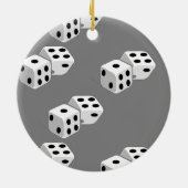 Dices op grijs patroon keramisch ornament (Achterkant)
