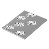 Dices op grijs patroon notitieblok (Linkerzijde)