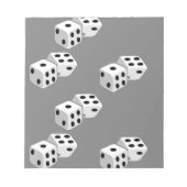 Dices op grijs patroon notitieblok (Voorkant)