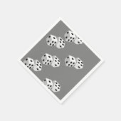 Dices op grijs patroon servet (Hoek)