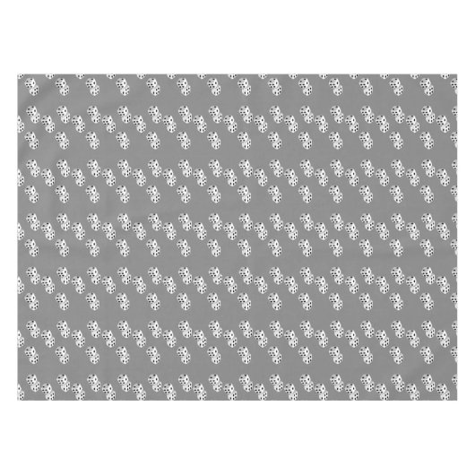 Dices op grijs patroon tafelkleed (Voorkant (Horizontaal))