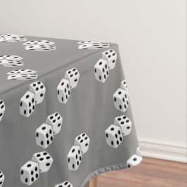 Dices op grijs patroon tafelkleed