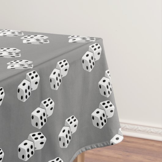 Dices op grijs patroon tafelkleed (Voorbeeld)