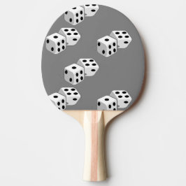 Dices op grijs patroon tafeltennisbatje