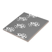 Dices op grijs patroon tegeltje (Zijkant)