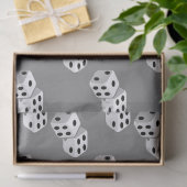 Dices op grijs patroon tissuepapier (Geschenk)