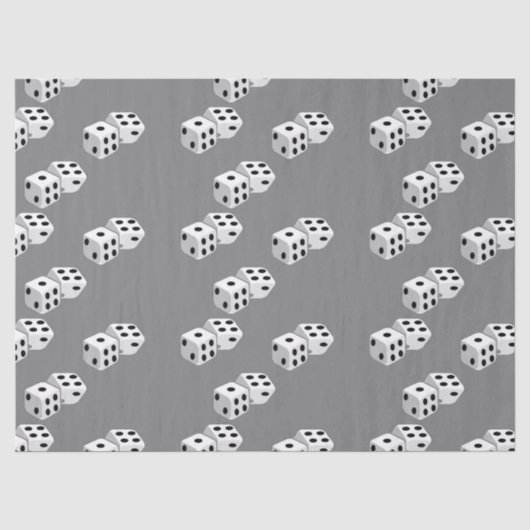 Dices op grijs patroon tissuepapier (Voorkant)