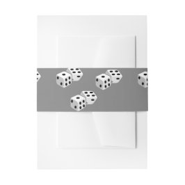 Dices op grijs patroon uitnodigingen wikkel