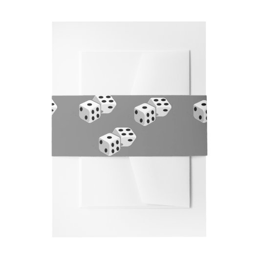 Dices op grijs patroon uitnodigingen wikkel (Voorkant Voorbeeld)