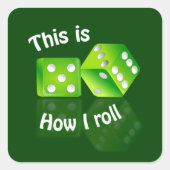 Dices-stickers Vierkante Sticker (Voorkant)