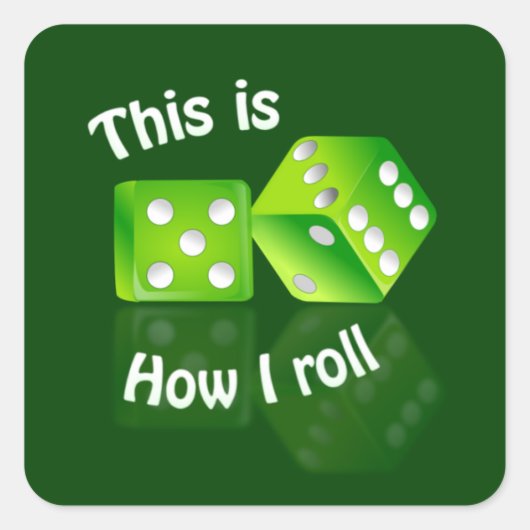 Dices-stickers Vierkante Sticker (Voorkant)