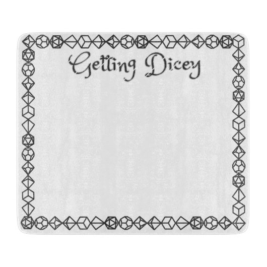Dicey wordt ingelijst snijplank (Voorkant)