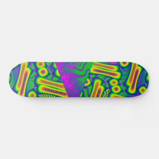 dichroïsch psychedelisch gesmolten glas skateboard (Horizontaal)