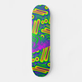 dichroïsch psychedelisch gesmolten glas skateboard (Voorkant)