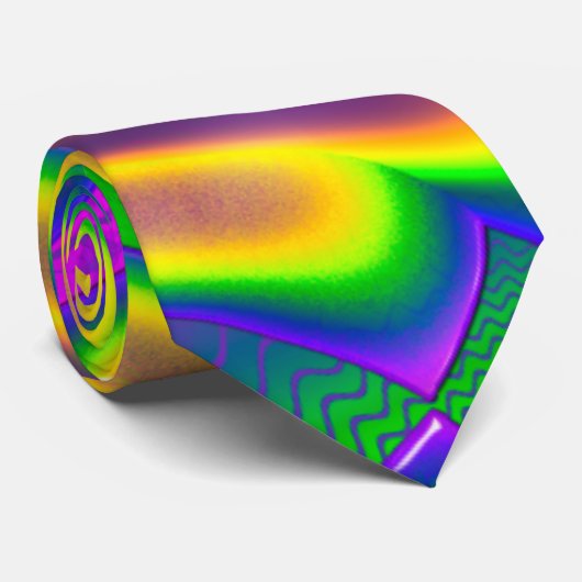 dichroïsch psychedelisch gesmolten glas stropdas (Opgerold)
