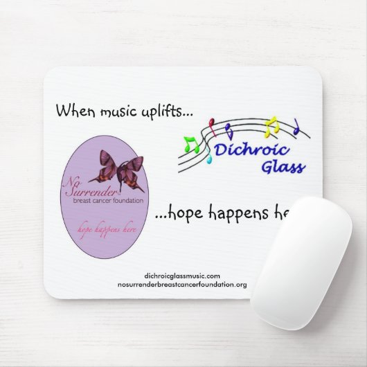 Dichroomglas en geen "Surrender Mousepad" Muismat (Met muis)