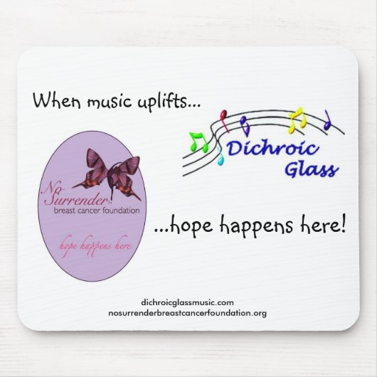 Dichroomglas en geen "Surrender Mousepad" Muismat (Voorkant)