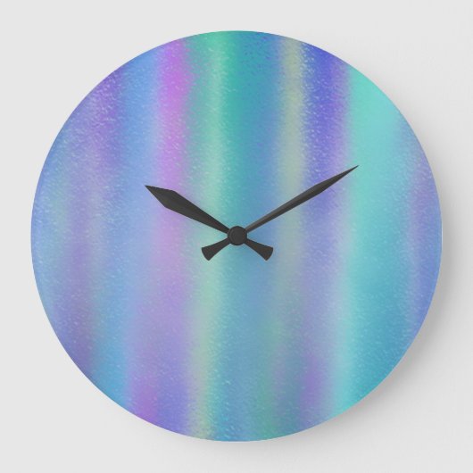 Dichroomkleurige regenboogkleuren grote klok (Voorkant)