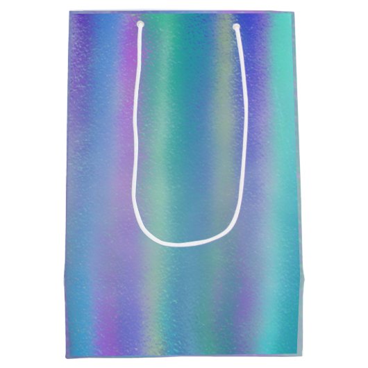 Dichroomkleurige regenboogkleuren medium cadeauzakje (Achterkant)