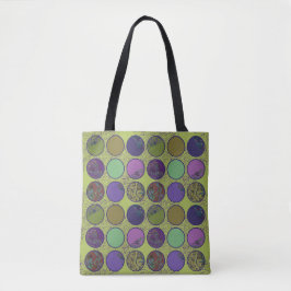 Dicht Abstract Cirkelpatroon Overal Tote Bag