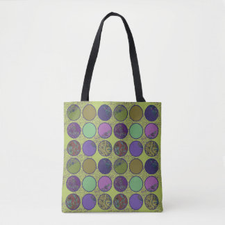 Dicht Abstract Cirkelpatroon Overal Tote Bag