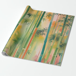 Dicht bamboebos bij zonsondergang cadeaupapier