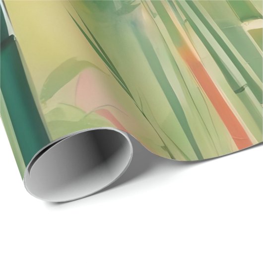 Dicht bamboebos bij zonsondergang cadeaupapier (Rol Hoek)