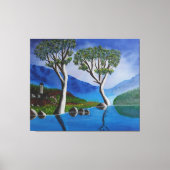 Dicht bij de DMZ Korea River Lookout Tower Canvas Afdruk (Voorkant)