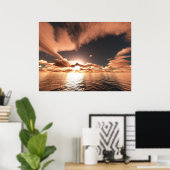 Dicht bij Dusk Poster (Thuiskantoor)