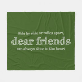 Dicht bij het hart fleece deken