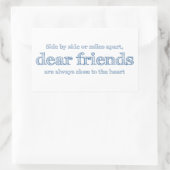 Dicht bij het hart rechthoekige sticker (Tas)