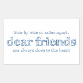 Dicht bij het hart rechthoekige sticker