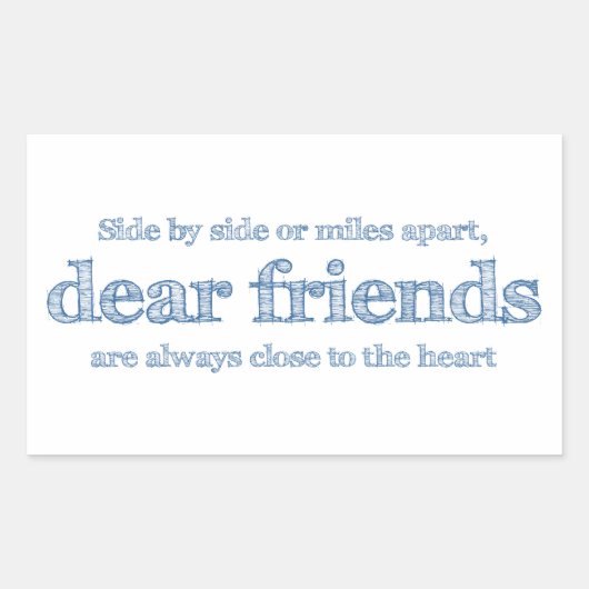 Dicht bij het hart rechthoekige sticker (Voorkant)